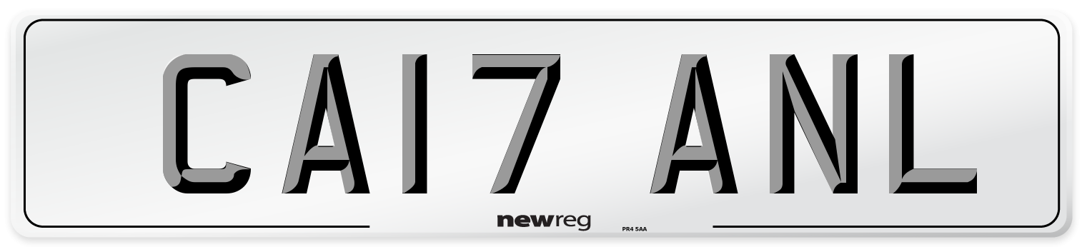 CA17 ANL Number Plate from New Reg